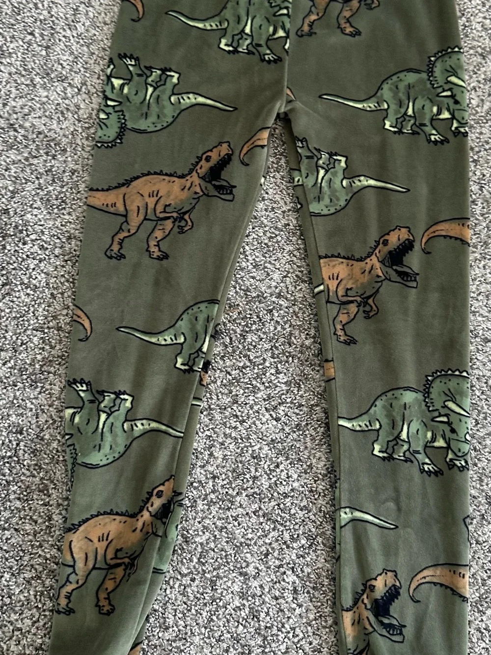 Carter's Olive Green Toddler pajama bottoms with Dino Print